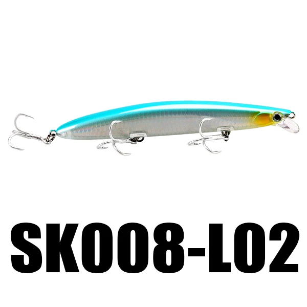 SeaKnight SK008 блесна рыболовная приманка 8 шт. 20 г 125 мм поплавок-приманка набор длинный Литой короткий язык шатающийся тонкий Карп рыболовные снасти - Цвет: L02