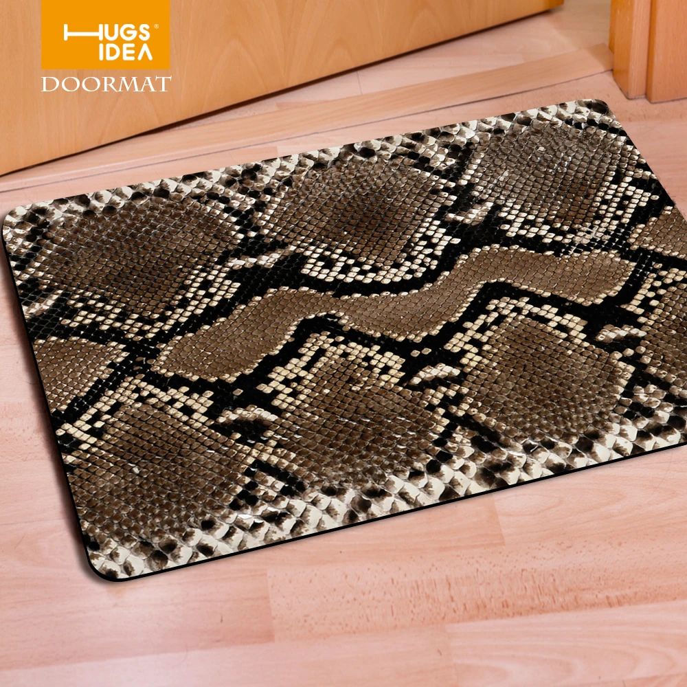 New Arrival Non Slip Snake Skin Serpentine Snakes Mat for House Door