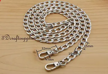 

Bag chain purse chain for bag metal shoulder chain cross body shoulder strap chain nickel 120 cm AT92