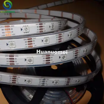 

Addressable 5m 30LEDs/m DC5V WS2813 RGB led pixel strip,waterproof IP67 in the tube,with 30pixels/M;WHITE PCB
