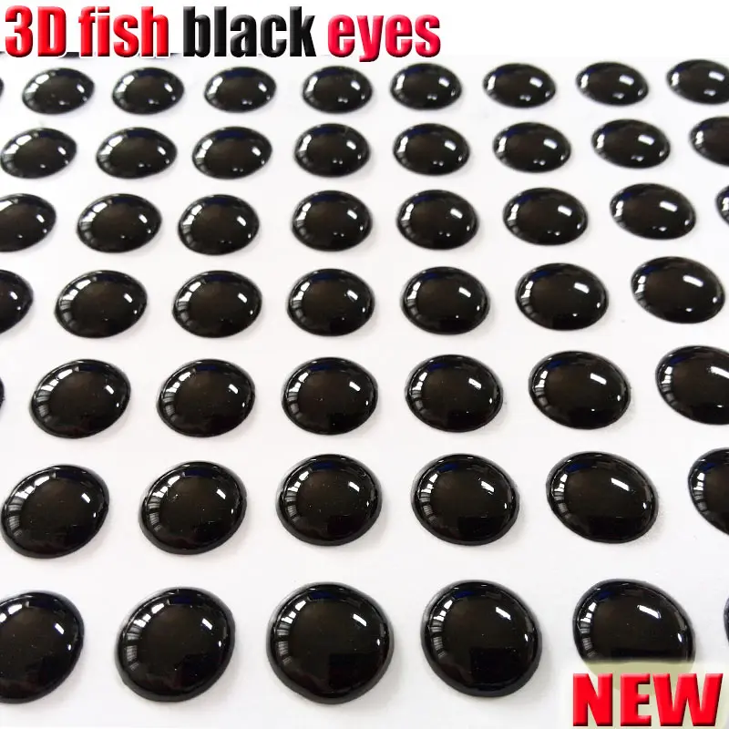 Горячая рыболовная приманка Глаза 3D сплошной цвет рыбий глаз 500 шт./лот Цвет Черный рыболовные аксессуары