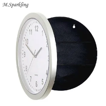 

M.Sparkling Needle Clock Creative Storage Box Jewelry Box Wall Clock Lock Boxes Snooze Digital Clock Living Room Home Decorate