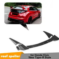 ABS углерода волокно вид гоночный автомобиль сзади спойлер на Багажник крыло чехол для Honda Civic Тип R хэтчбек 4 двери 2015 2016 стайлинга