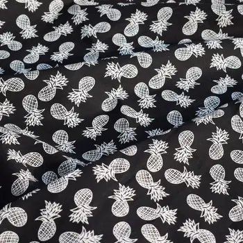 

Width 145cm 2017 NEW fashion Pineapple print 100% cotton original fabric for shirt tissus au metre cheap fabrics DIY tissu telas