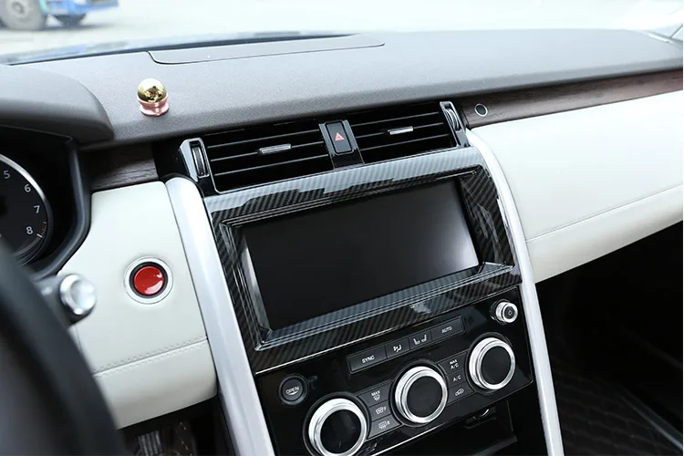 

Carbon Fiber For Land Rover Discovery 5 LR5 L462 2017 2018 ABS Chrome Car Center Interior Navigation Screen Box Frame Cover Trim