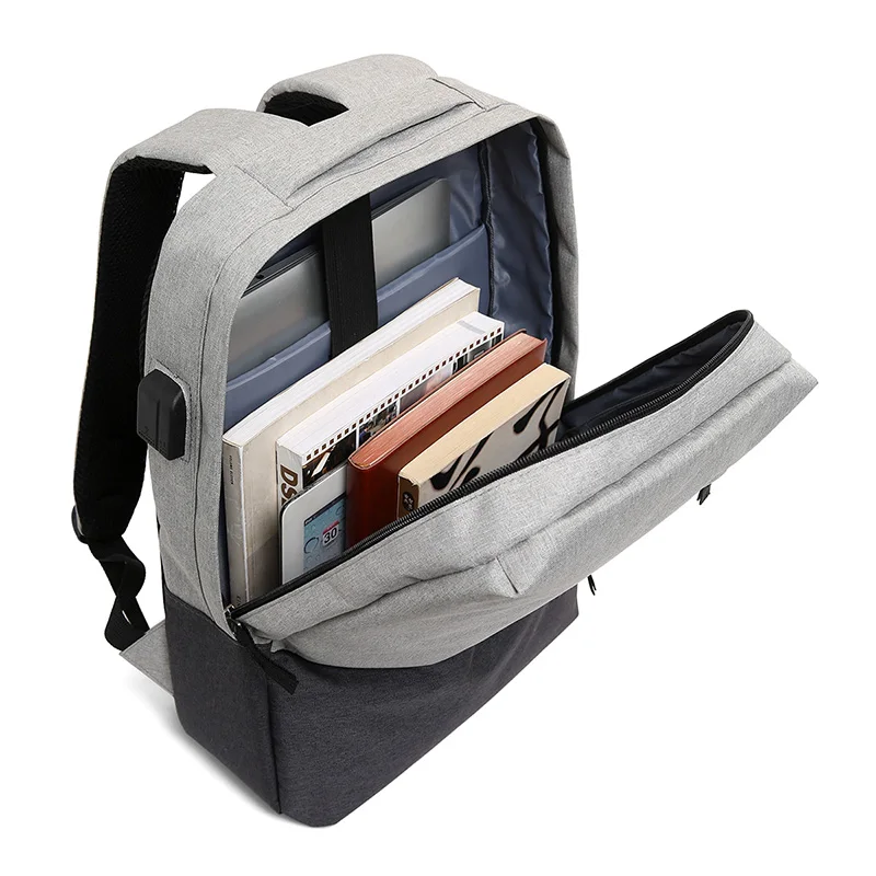 New Anti thief USB Recharging Laptop Backpack Hard Shell No Key TSA