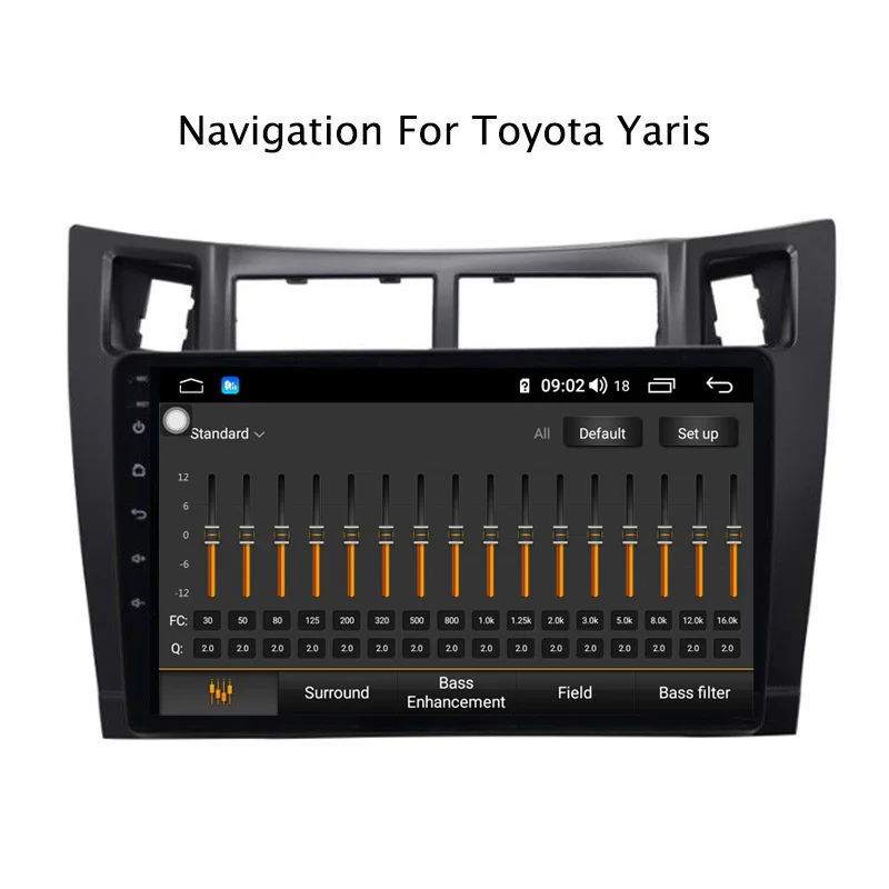 Clearance 9" Android 8.1 8 core 4G RAM 64G ROM GPS Navigation Car Radio For Toyota Yaris 2008 2009-2011,with Carplay/4G LTE 4