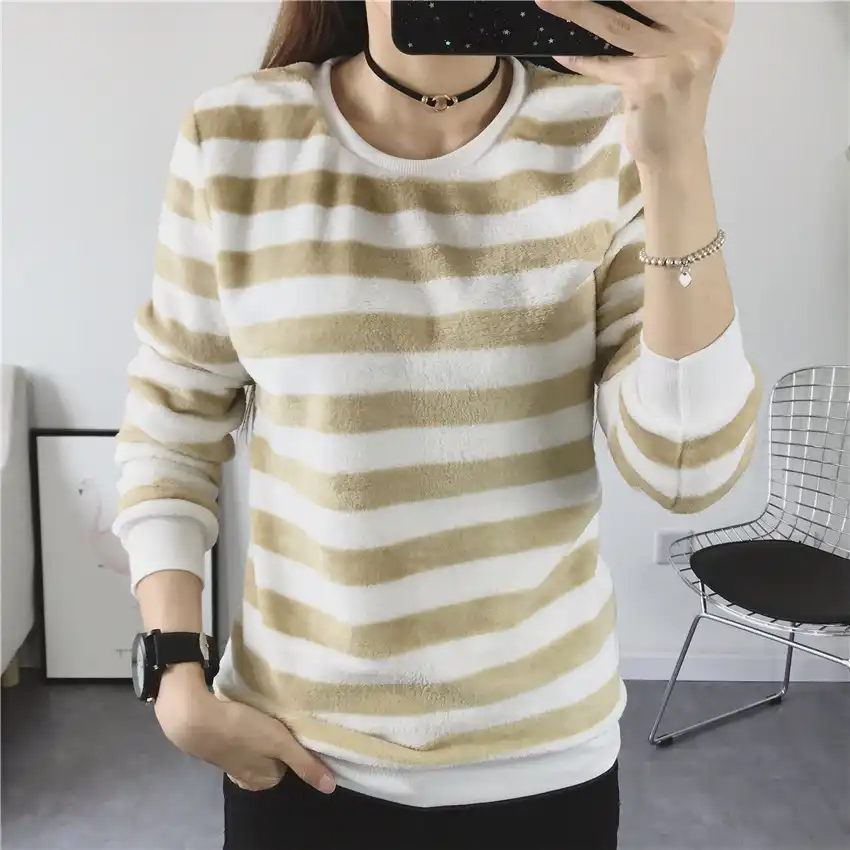 yellow striped sweatshirt