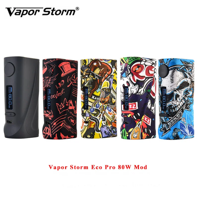 Original Vapor Storm ECO Pro Box Mod Vape 80W E Cigarette mod fit Lion Hawk Tank Vaporizer Cigarette updated mod vs vape puma