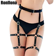 Кожаный ремень безопасности для Для Женщин ноги клетка для Тела Бондаж сексуальные чулки панк готический организм ремни подвязки для чулок женского нижнего белья