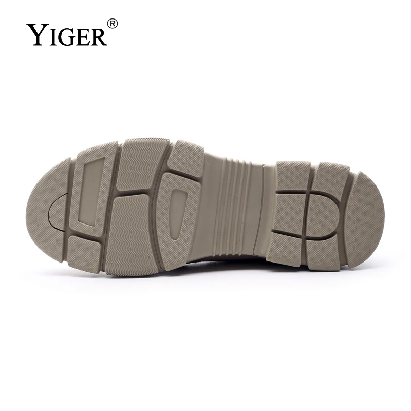  YIGER New Men Martins Boots Split Leather Large Size Men Military boots Winter Warm Lace-up Male Ca