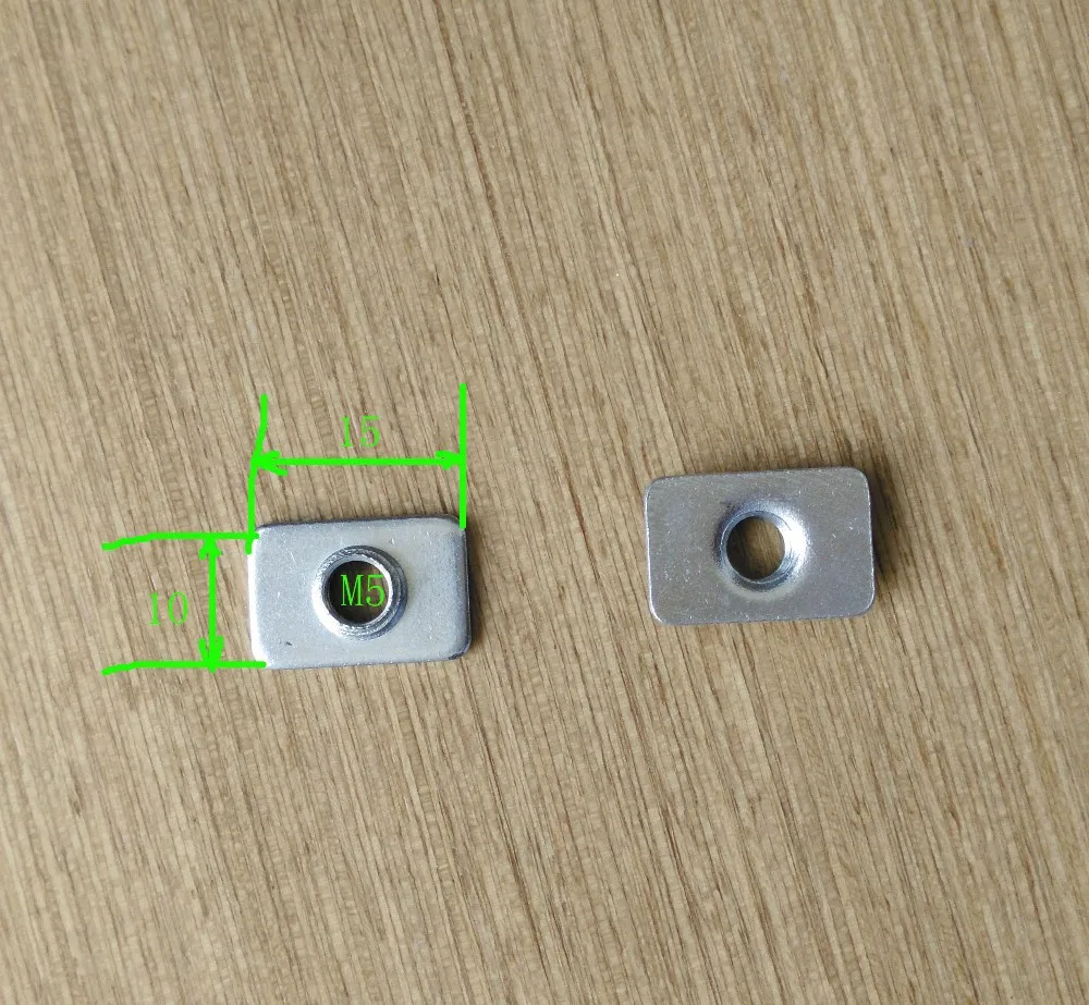 

Zinc Plated Tee nuts for building machine M5 bore v slot 1000pcs per bag Free Shipping