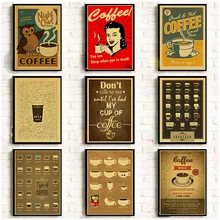 Colección café Café cocina carteles decorativos vintage poster retro pegatina de pared 42*30/31*20cm