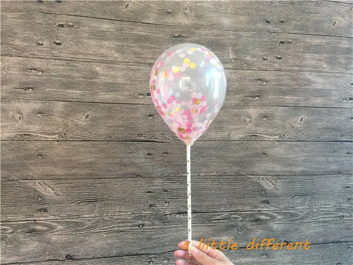 5inch 10pcs Lot Cake Decorating Small Pink Gold Confetti Balloons
