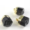 KFT – pendentif Tourmaline noire naturelle, forme irrégulière, Chakra Reiki, énergie de guérison, pierre brute, bijoux cadeau pour femmes et hommes ► Photo 3/5
