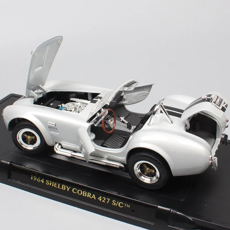 1/18 масштабная большая винтажная модель спортивных автомобилей Ford Shelby Cobra 427 S/C AC 1964, литая под давлением детская коллекция хобби, реплики