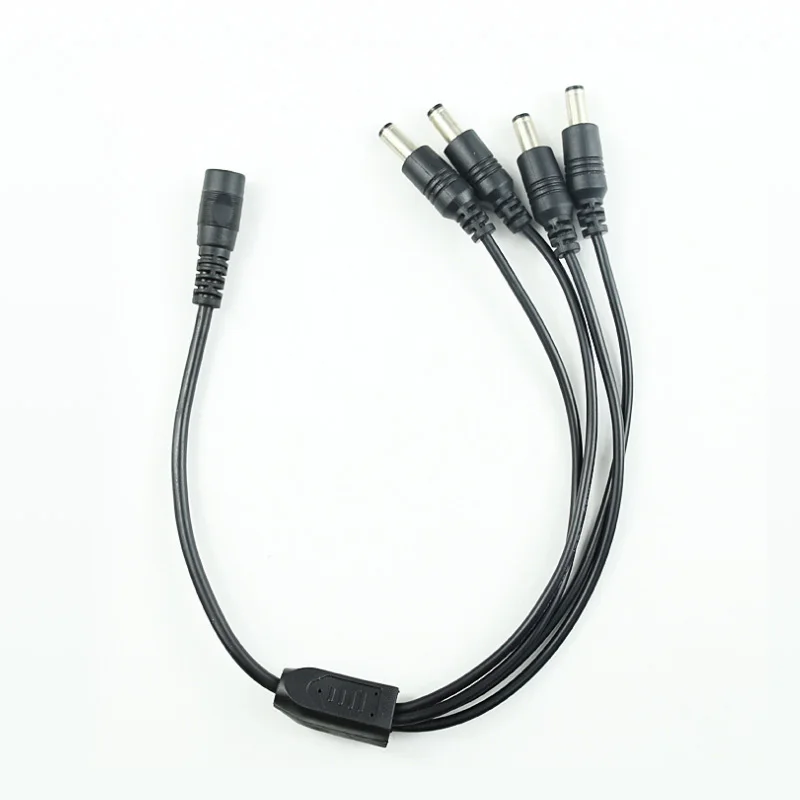DC-Power-Splitter-4-Way-Power-Splitter-Cable-1-Male-to-4-Dual-Female-Cord-for
