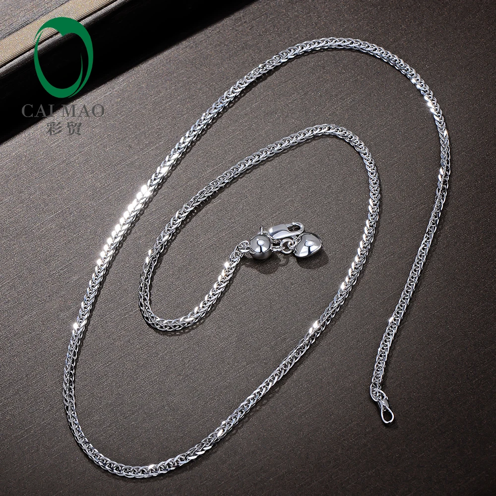 Caimao-collar cadena de oro blanco 18kt para mujer, 18 alrededor de 45cm, venta al por mayor - AliExpress Joyería y accesorios