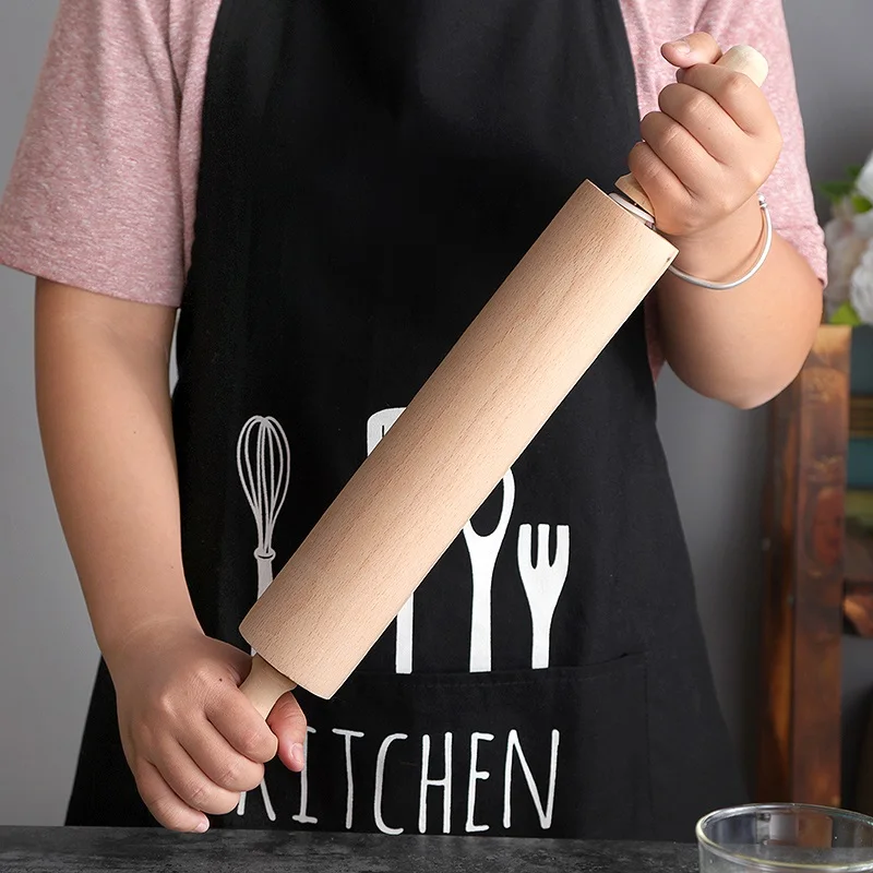 Solid wood rolling stick Roller press stick Painless dumpling skin rolling Large hammer baking tool