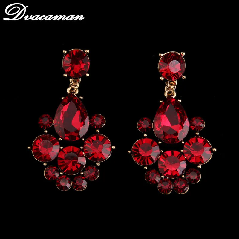 

2016 New Hot sale Crystal Gem Beads Boho Big Stud Statement Earring Wedding Earrings Luxury Accessories Wholesale 8679