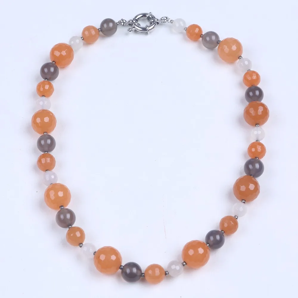 

Natural multi color and soapstone chocker necklace jewellery in circle hook for women gifts