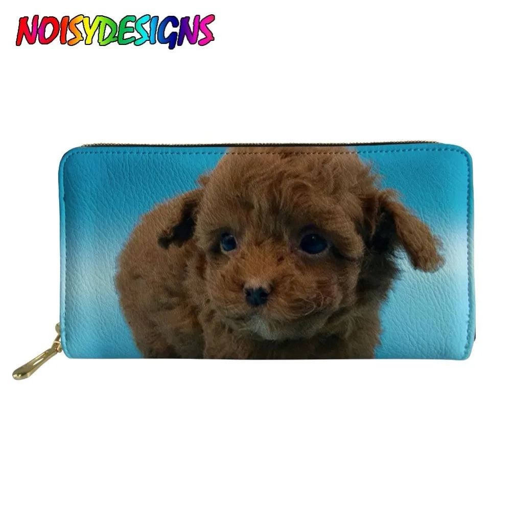 Poodle Dog Wallet Lady Animals Prints Purse Long Wallet Purses Money