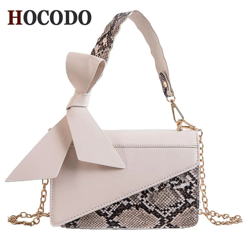 

HOCODO Luxury Brand Women Messenger Bags Fashion Snake Pattern Shoulder Bag Gas Wild Chain Small Square Bag Ladies Handbags 2019