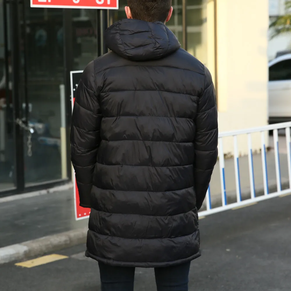 Мужское легкое длинное пальто и пуховое пальто на осень и зиму Куртка мужская дудюна парка одежда