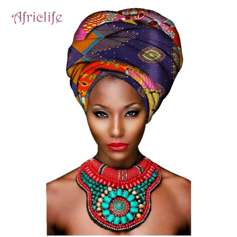 Лоскутные узоры, африканские повязки на голову, женский платок на голову, высокое качество, хлопок, женские повязки на голову, аксессуары AF008 - Цвет: 7