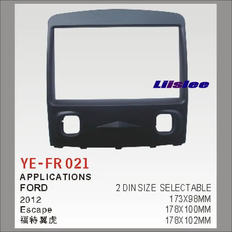 

Liislee Car Refitting DVD GPS NAV Frame For Ford Escape 2009~2012 2 DIN CD DVD Panel Dash Board Kit Radio Frame Audio ABS Fascia