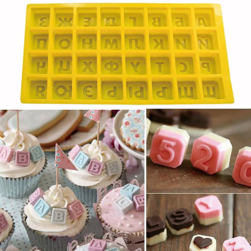 

1Pcs Russian Alphabet/Letters Silicone Mold Jelly & Candy Pudding Chocolate Mould DIY Pastry Tools Bakeware Fondant Mold