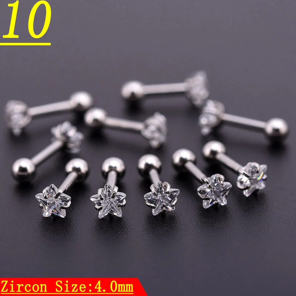 Кольцо для пирсинга с круглым шариком 5 шт.|body piercing jewelry|piercing jewelrystainless steel barbell |