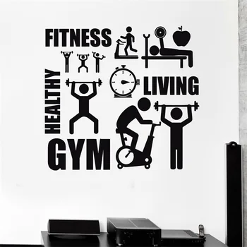

Wall Decal Healthy Lifestyle Sport Motivation Fitness Gym Vinyl Stickers