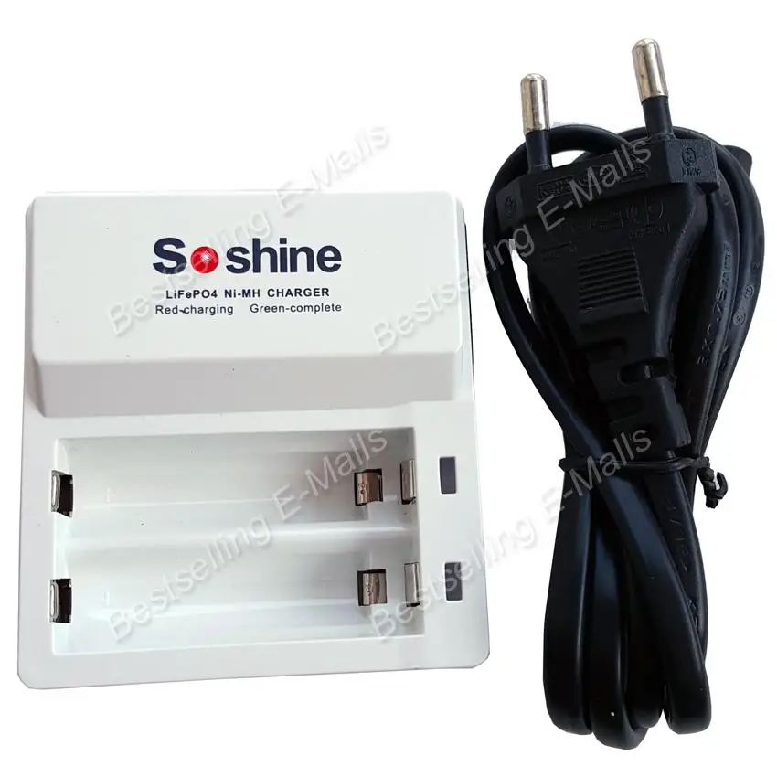 Soshine F7 Intelligent charger 3.2V 14500 10440 LiFePO4 battery 1.2V AA/AAA NiMH battery Fast Charger input 90-260V(50/60Hz)