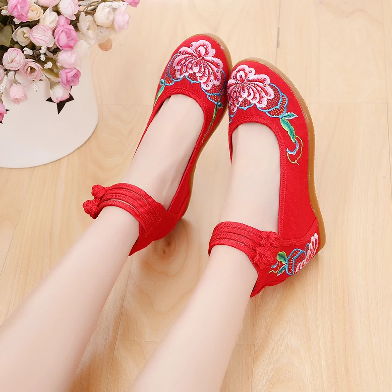 

Fashion Embroider Shoes Woman Flats Shoes Women Zapatos De Mujer Lolita Mary Janes Canvas Harajuku Ladies Espadrilles Loafers
