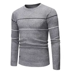 Осенне-зимний свитер для мужчин 2019 мужской повседневный sueter masculino длинный рукав вязаный pull homme 3D полосатый chompas para hombre MY05