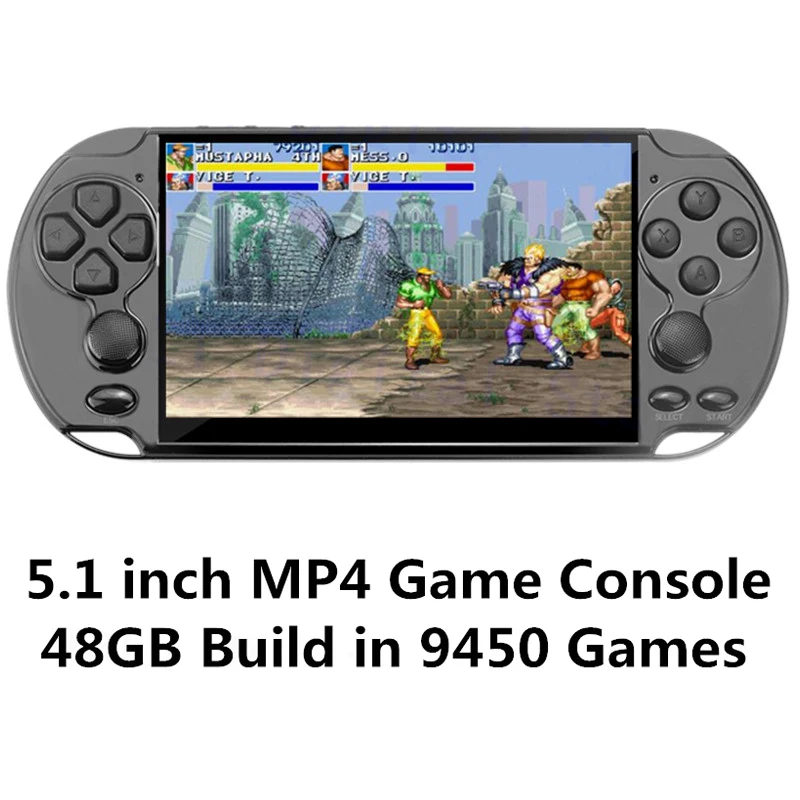 

New 4.3 inch 64bit 40GB handheld game console portable video game console build in 6000 games for arcade gba snes nes gbc smd