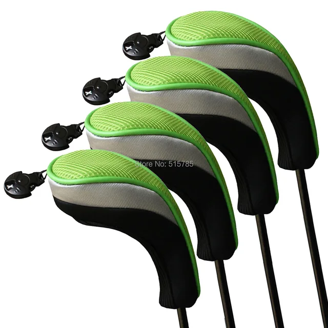 4pcs/set Andux Golf Accessories Hybrid Head Covers Interchangeable No