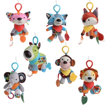 

HBB 1PC Baby Rattles Bell Pacify Dolls Infant Crib Stroller Hanging Animals Toy