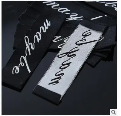 

Wholesale customized garment shoe labels/woven labels/printed clothing label/embroidered tag end fold 1000pcs 2015060101