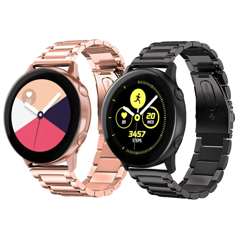 Ремешок для часов из нержавеющей стали 22 20 мм Samsung Galaxy watch Active Band Gear S3 S2