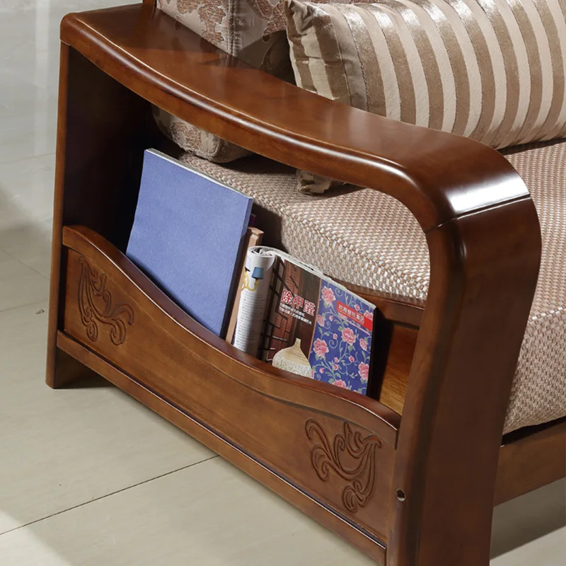 Furniture living modern Solid wood Simple Square sofa coffee table combination