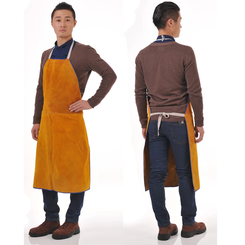 Cowhide Leather Welded Apron Thickened and Big Size Welder Protective Apron Cowhide Protective Safety Apron