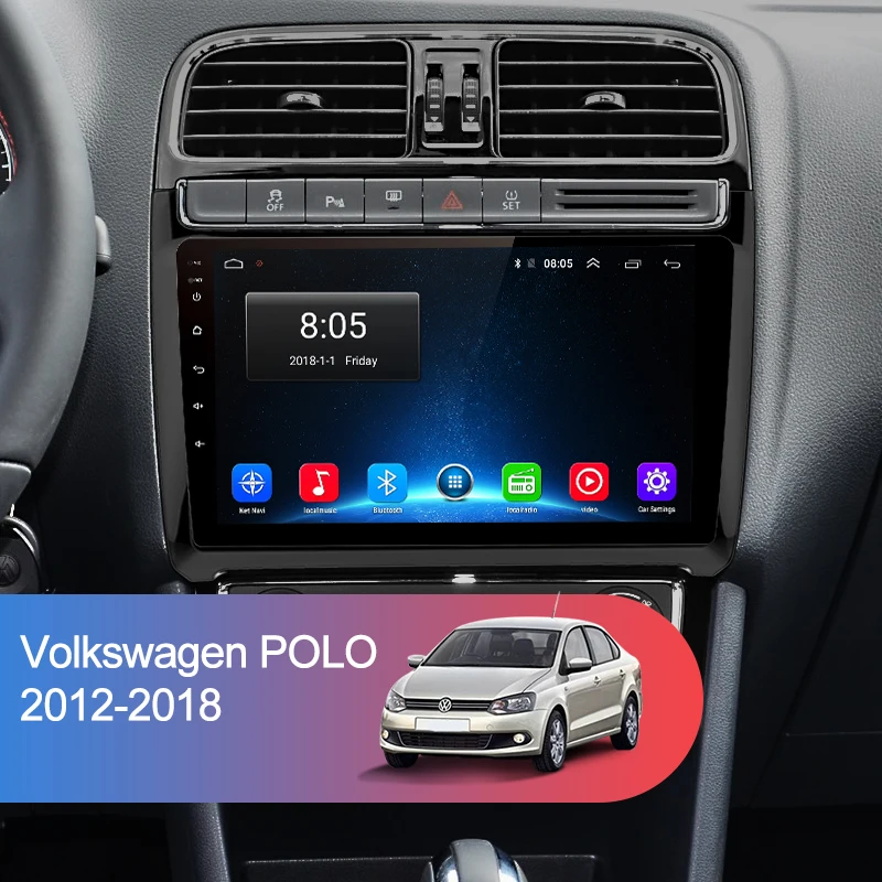 Junsun 2G+ 32G Android 9,0 для Volkswagen POLO 2012- автомобильный Радио Мультимедиа Видео плеер gps RDS 2 din dvd