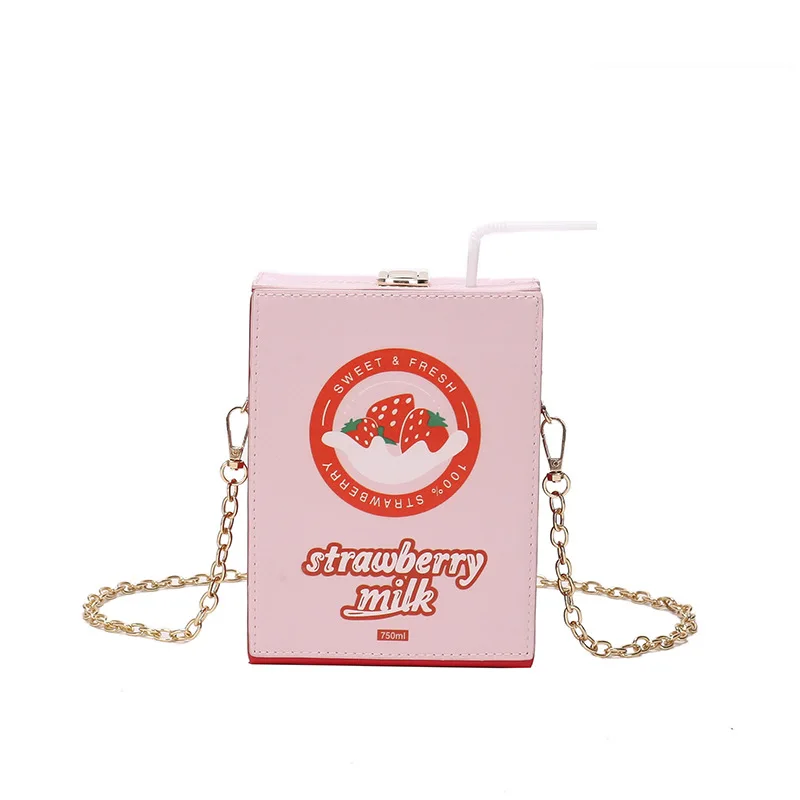 

Ins Models Cute Fruit Lovely Large Capacity Ladies Strawberry Bag Chain Package Messenger Bag