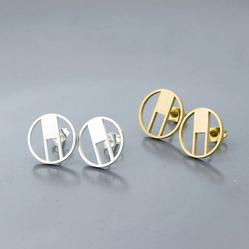 10 пара простой круглый круг серьги в форме для Для женщин девочек Нержавеющая сталь геометрический Aros серьги пирсинга Brincos