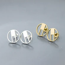 10 пара простой круглый круг серьги в форме для Для женщин девочек Нержавеющая сталь геометрический Aros серьги пирсинга Brincos