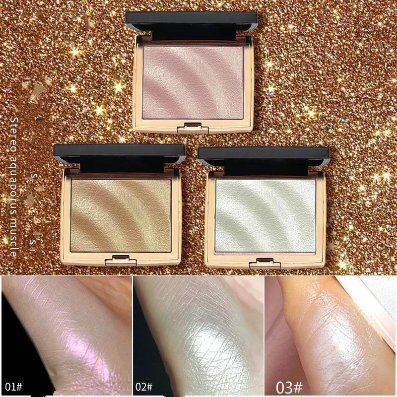 

1Color 3 Styles Face Highlighter Contour Powder Palette Stereoscopic Five Senses V Shaped Face Bronzers Highlighter Powder