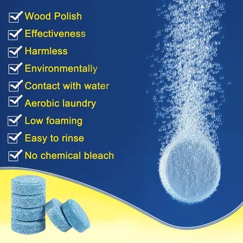 

100x Concentrated Multifunctional Effervescent Tablet Car Window Household Pet Stains Cleaning Harmless Super Auto Glass Cleaner