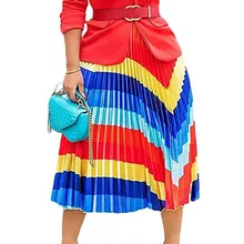 Женская юбка с высокой талией, плиссированные юбки со шнуровкой и бантом, бальное платье с цветочным рисунком, юбка-карандаш, новая летняя повседневная женская юбка Saias# F